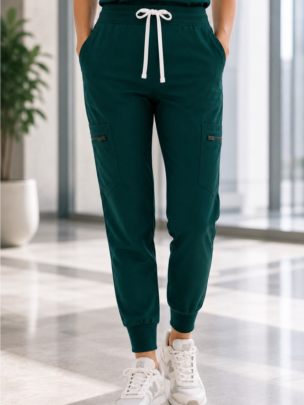 FIGS NEW Zamora Jogger Scrub Pants Technical Collection Hunter Green Sz XXS P